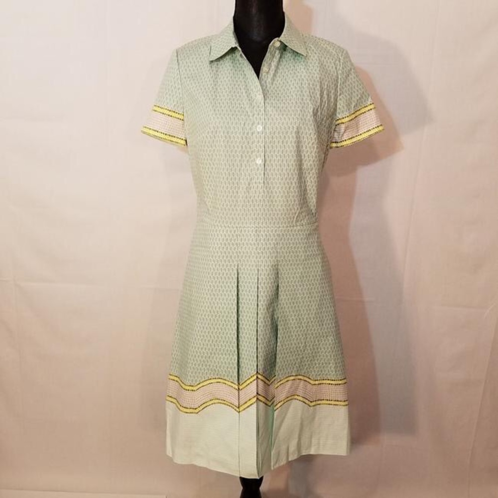 Tory Burch green shirt dress